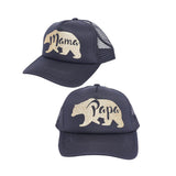 Max Snapback Baseball Cap with Golden Bear Pattern+Letters Mama/Papa mama