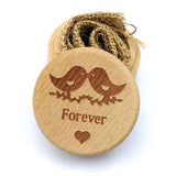 Max Wedding Wooden Ring Box Jewelry Holder Container Couple Birds+Heart+FOREVER