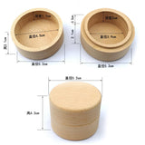 Max Delicate Wood Round Wedding Ring Box Container I do