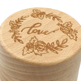 Max Vintage Wood Round Ring Box Bearer for Wedding Party Engagement Valentine  Love