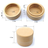 Max Vintage Wood Round Ring Box Bearer for Wedding Party Engagement Valentine  Love