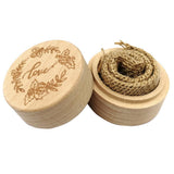 Max Vintage Wood Round Ring Box Bearer for Wedding Party Engagement Valentine  Love