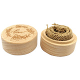 Max Vintage Wood Round Ring Box Bearer for Wedding Party Engagement Valentine  Love