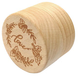 Max Vintage Wood Round Ring Box Bearer for Wedding Party Engagement Valentine  Love