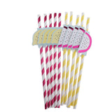 Max 10Pieces Colorful Lemon Pitaya Decortative Paper Straws Birthday Tableware