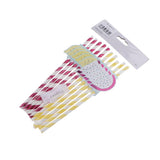 Max 10Pieces Colorful Lemon Pitaya Decortative Paper Straws Birthday Tableware