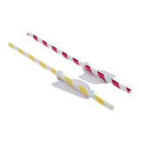 Max 10Pieces Colorful Lemon Pitaya Decortative Paper Straws Birthday Tableware
