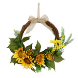 Max Front Door Wreath Garland Artificial Flowers for Home Decor Sunflower+Acacia