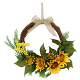 Max Front Door Wreath Garland Artificial Flowers for Home Decor Sunflower+Acacia