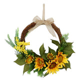 Max Front Door Wreath Garland Artificial Flowers for Home Decor Sunflower+Acacia