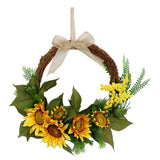 Max Front Door Wreath Garland Artificial Flowers for Home Decor Sunflower+Acacia