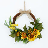 Max Front Door Wreath Garland Artificial Flowers for Home Decor Sunflower+Acacia