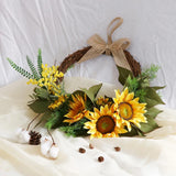 Max Front Door Wreath Garland Artificial Flowers for Home Decor Sunflower+Acacia