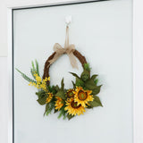 Max Front Door Wreath Garland Artificial Flowers for Home Decor Sunflower+Acacia
