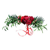 Max Artificial Silk Flower Decor for Wedding Home Chair Door Ornaments Red