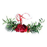 Max Artificial Silk Flower Decor for Wedding Home Chair Door Ornaments Red