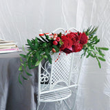 Max Artificial Silk Flower Decor for Wedding Home Chair Door Ornaments Red