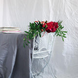 Max Artificial Silk Flower Decor for Wedding Home Chair Door Ornaments Red