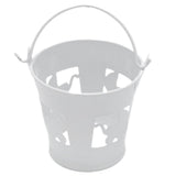 Max Maxb 4pcs/set White Mini Metal Iron Buckets Pail Style Gift Box DIY Party Decor