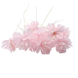 Max 10xHandmade Crystal Artificial Edelweiss Flowers Bridal Hairpiece Pink
