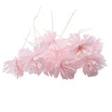 Max 10xHandmade Crystal Artificial Edelweiss Flowers Bridal Hairpiece Pink