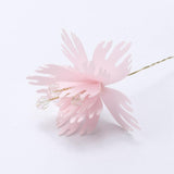 Max 10xHandmade Crystal Artificial Edelweiss Flowers Bridal Hairpiece Pink