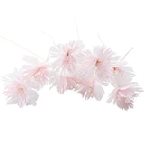 Max 10xHandmade Crystal Artificial Edelweiss Flowers Bridal Hairpiece Pink White