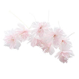Max 10xHandmade Crystal Artificial Edelweiss Flowers Bridal Hairpiece Pink White
