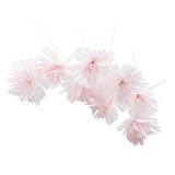 Max 10xHandmade Crystal Artificial Edelweiss Flowers Bridal Hairpiece Pink White
