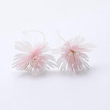 Max 10xHandmade Crystal Artificial Edelweiss Flowers Bridal Hairpiece Pink White