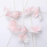 Max 10xHandmade Crystal Artificial Edelweiss Flowers Bridal Hairpiece Pink White