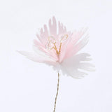 Max 10xHandmade Crystal Artificial Edelweiss Flowers Bridal Hairpiece Pink White