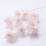 Max 10xHandmade Crystal Artificial Edelweiss Flowers Bridal Hairpiece Pink White