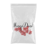 Max 10xHandmade Crystal Artificial Edelweiss Flowers Bridal Hairpiece Red
