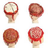 Max Scary Bloody Brain Bone Props Halloween Party Haunted House Decors Brown