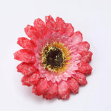 Max 10xArtificial Fabric Daisy Flower Head DIY Craft Project Dia 8cm Red