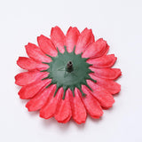 Max 10xArtificial Fabric Daisy Flower Head DIY Craft Project Dia 8cm Red
