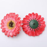 Max 10xArtificial Fabric Daisy Flower Head DIY Craft Project Dia 8cm Red