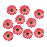 Max 10xArtificial Fabric Daisy Flower Head DIY Craft Project Dia 8cm Red