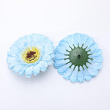 Max 10xArtificial Fabric Daisy Flower Head DIY Craft Project Dia 8cm Blue