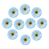 Max 10xArtificial Fabric Daisy Flower Head DIY Craft Project Dia 8cm Blue