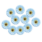 Max 10xArtificial Fabric Daisy Flower Head DIY Craft Project Dia 8cm Blue