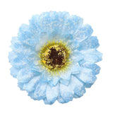 Max 10xArtificial Fabric Daisy Flower Head DIY Craft Project Dia 8cm Blue