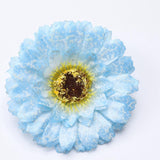 Max 10xArtificial Fabric Daisy Flower Head DIY Craft Project Dia 8cm Blue