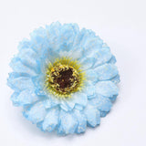 Max 10xArtificial Fabric Daisy Flower Head DIY Craft Project Dia 8cm Blue