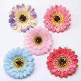 Max 10xArtificial Fabric Daisy Flower Head DIY Craft Project Dia 8cm Multi-color