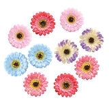 Max 10xArtificial Fabric Daisy Flower Head DIY Craft Project Dia 8cm Multi-color