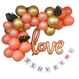 46pcs LOVE Balloons Set Aluminum Foil Balloons Wedding Birthday Party Decor