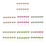 Max 12 Pieces Party Paper Straws Rainbow Stripe Paper Drinking Straw Hot Pink