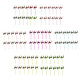 Max 12 Pieces Party Paper Straws Rainbow Stripe Paper Drinking Straw Hot Pink